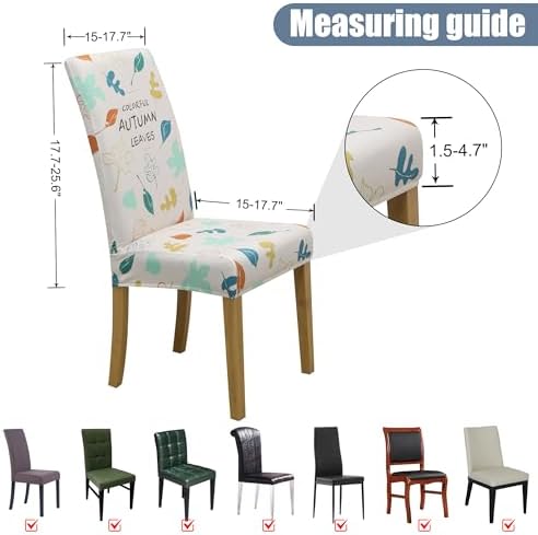 Dining Chair Covers, Stretch Seat Covers, Washable Furniture Protector - Image 5