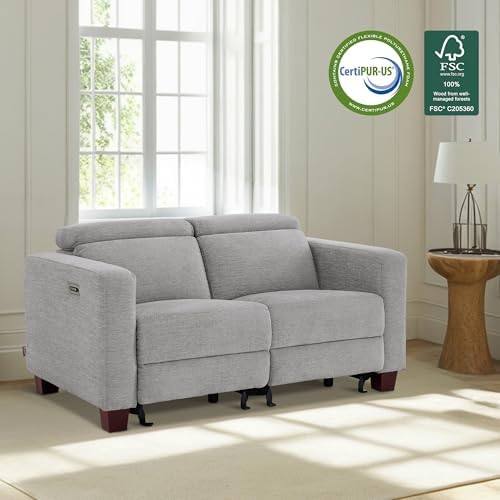 MCombo Zero Wall Hugger Power Loveseat Recliner Sofa - Image 3