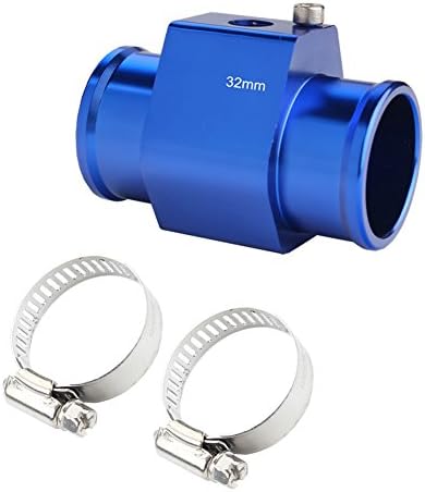 Dewhel Aluminum Blue Water Temp Meter Temperature Gauge Joint Pipe Radiator - Image 2