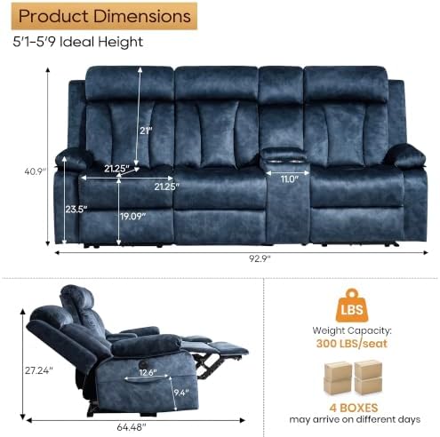 GUEAPY Power Reclining Sofa - Image 2