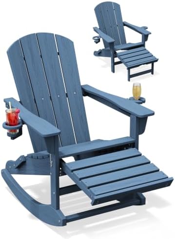 KINGYES HDPE Adirondack Rocking Chair by KINGYES