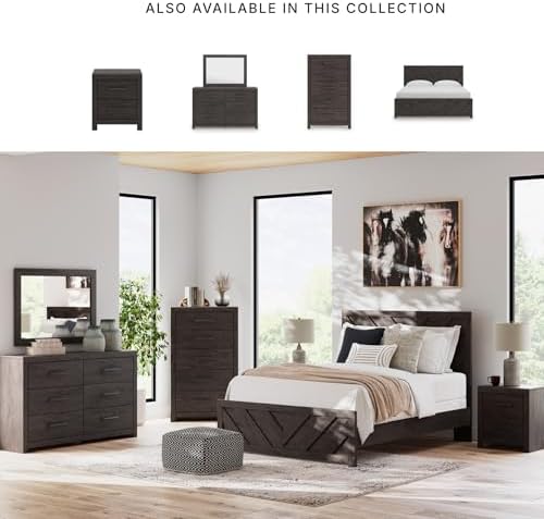 Signature Design by Ashley 2 Drawer Grey Nightstand - Image 5