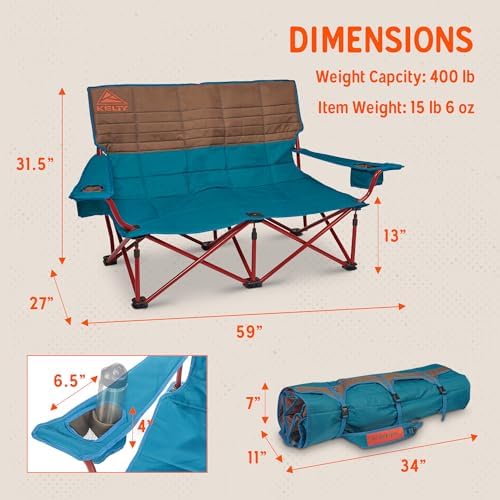 Kelty Low Loveseat 2 Person Double Camping Chair - Image 3