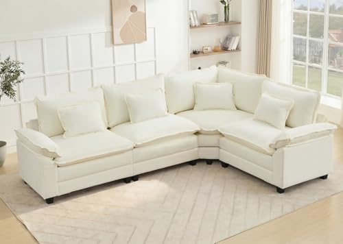 Oversized Modular Sectional Sofa Set, Convertible Deep Seat Cloud Couch by Unknown