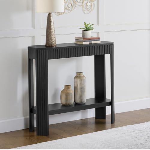 Alaterre Furniture Fluted Solid Wood Console Table, 36”x12”x32” - Image 6