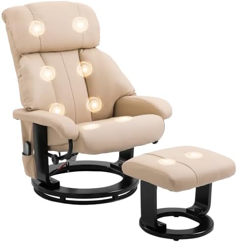 HOMCOM Massage Swivel Recliner Chair by HOMCOM