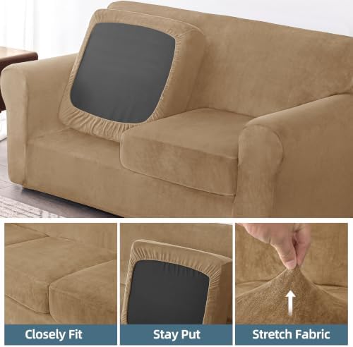 Luxury Velvet Sofa Covers for 2 Cushion Couch - Image 6