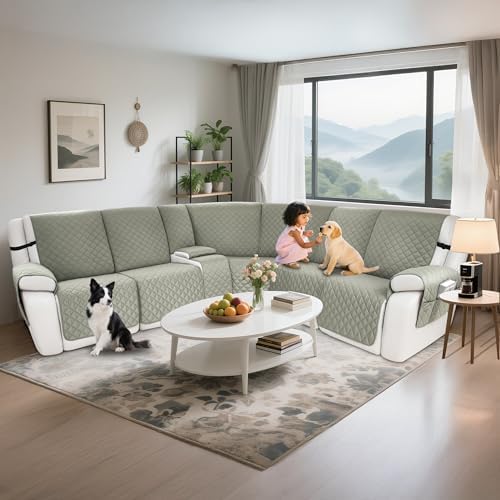 Waterproof Sectional Reclining Couch Covers L Shaped Recliner Sectional Sofa - Image 2