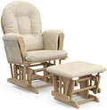 Storkcraft Premium Hoop Glider & Ottoman, Natural/Beige by Storkcraft