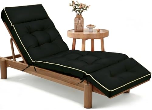 MAGIC ELEPHANT Chaise Lounge Cushion Outdoor, Memory Foam Patio Lounge Chair by Magicelephant