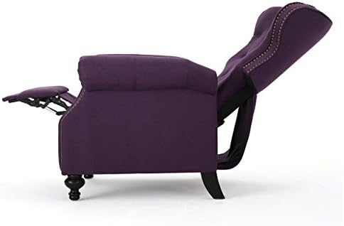 Christopher Knight Home Momo Wingback Recliner Chair, Upholstered Manual Push - Image 6