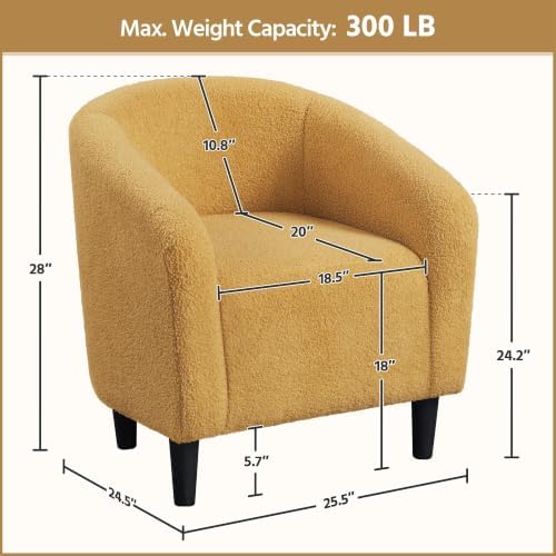 Yaheetech Compact Sherpa Accent Chairs Set of 2 - Image 3