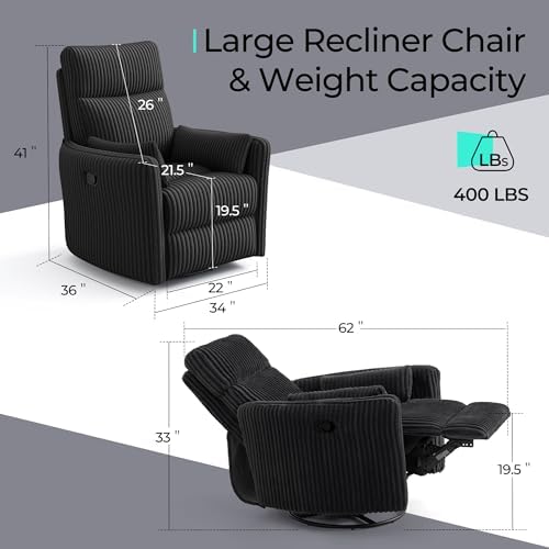 LINSY HOME 360 Swivel Nursery Rocking Chair - Image 2