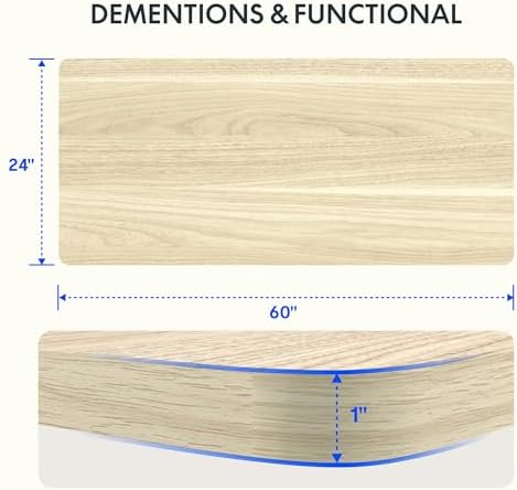 FLEXISPOT 60"x24" Whole Piece Desk Top - Image 2