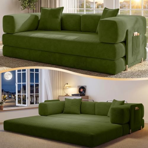 78.8" Convertible Futon Sofa Bed, Boneless Couch by CUBENTE