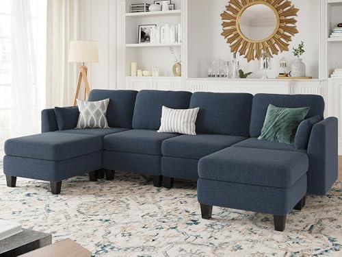 Mangodan Modular Sectional Sofa, 6 Seat Modular Sleeper Sofa Couch - Image 2