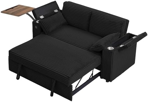 Auvsoce 65" 3-in-1 Pull-Out Convertible Sofa Bed - Image 6