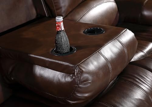 Betsy Furniture 2PC Faux Leather Manual Reclining Couch Set, Living Room - Image 6