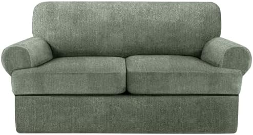 T Cushion Loveseat Slipcover 3 Pieces Sofa Covers by Jcones