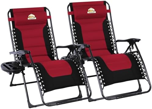 Colegence Oversized Zero Gravity Chairs Set of 2, 400-lb Capacity Recliner by ColegenceOutdoor