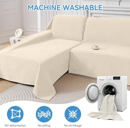 100% Waterproof Sectional Couch Covers, 2 Pieces L Shaped Sofa Cover - Image 6
