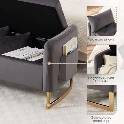 48" End of Bed Bench, Modern Storage Bench - Image 5