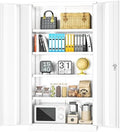 INTERGREAT Metal Storage Cabinet Doors, Tall Lockable Steel Cabinets by INTERGREAT