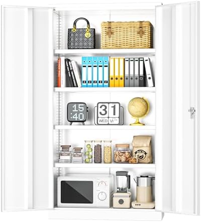 INTERGREAT Metal Storage Cabinet Doors, Tall Lockable Steel Cabinets by INTERGREAT
