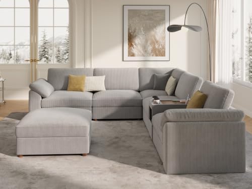 EASE MOOSE Oversized Sectional Modular Sofa, Large v Shape Sectional Couch - Image 4