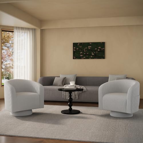 Garvee Swivel Accent Chair 360 Degree Swivel Barrel Armchair - Image 6