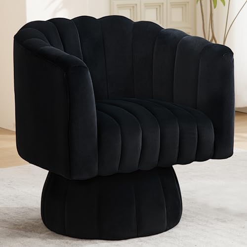 Swivel Accent Barrel Round Chair by YUUIJOAA