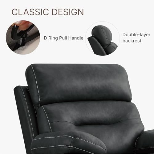 KISLOT Leather Recliner Chair Manual Sofa Rocker - Image 5