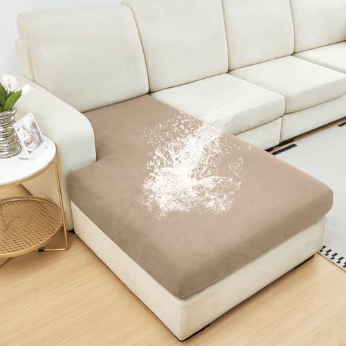 NAISI Waterproof Couch Cushion Covers Thick Velvet Fabric Washable Sofa by NAISI