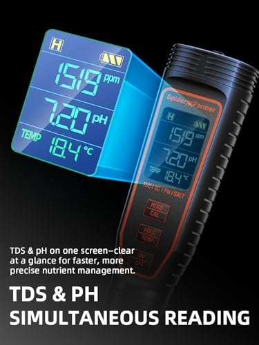 Spider Farmer 5-in-1 Digital pH Meter Kit Pen Tester - Image 7