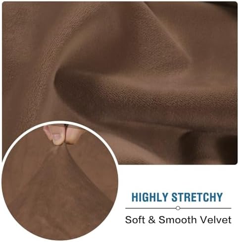 H.VERSAILTEX Velvet Stretch Individual Couch Cushion Cover Plush Cushion - Image 5