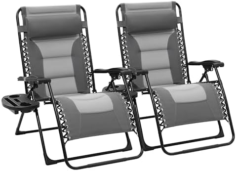 JEAREY Zero Gravity Chairs Set of 2, Oversized Recliners by JEAREYOutdoorsCollection