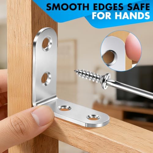 18PCS L Bracket Corner Brace, Stainless Steel Corner Bracket - Image 5