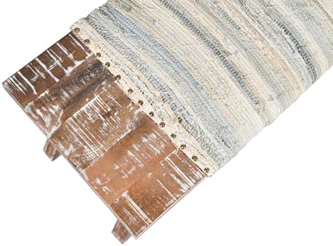 LR Home Brown/Multicolor Handmade Upholstered Bench - Image 6