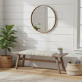 LR Home Brown/Multicolor Handmade Upholstered Bench by LRHomeDecor