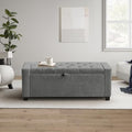 GRAINELL 42.13” Storage Ottoman Bench, Upholstered Tufted Bedroom Bench by Unknown