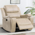 CANMOV Leather Recliner Chair, Classic and Traditional Manual Recliner Chair by CANMOV