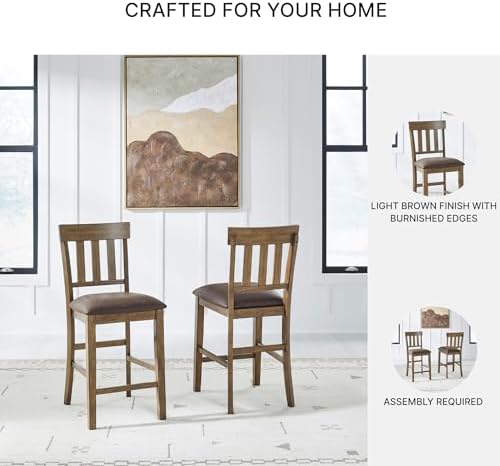 Signature Design by Ashley Wood Counter Height Bar Stools - Image 5