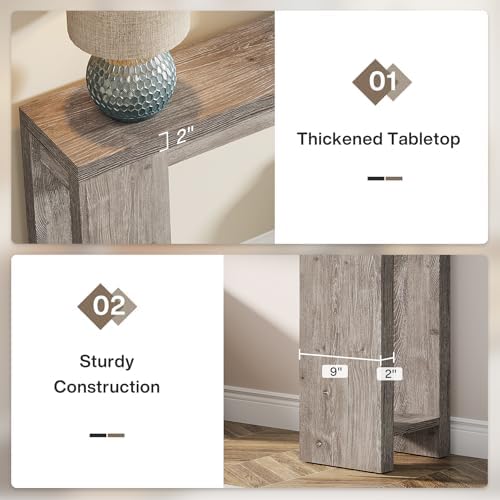 Tribesigns 70.9-Inch Extra Long Console Table, Farmhouse Wood Sofa Table Behind - Image 7