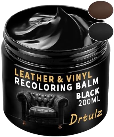 Black Leather Recoloring Balm, Leather Repair Kit by drtulz
