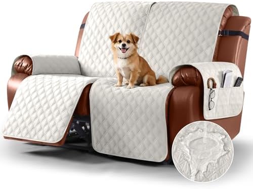 Ruaozz Waterproof Loveseat Recliner Covers, Non-Slip Sofa Covers, 2 Seater by RuaozzFurnitureCovers