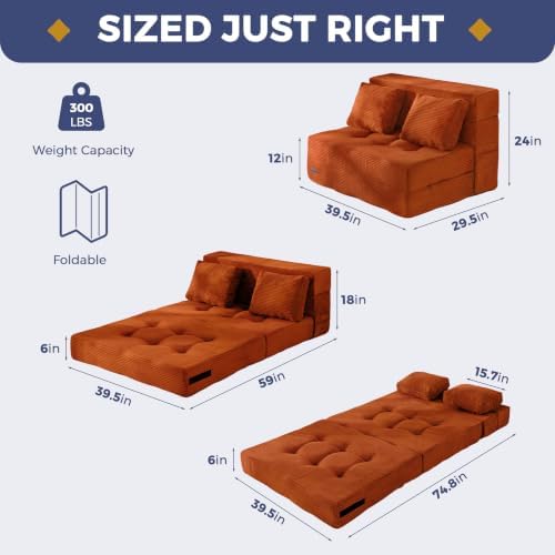 MAXYOYO Convertible Sofa Bed, Fold Out Sofa Couch - Image 3