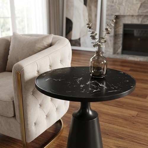 Merax 20" Modern Round Iron Side Table - Image 3