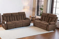 2 Piece Manual Recliner Sofa Set, Loveseat & Chair by WINVO