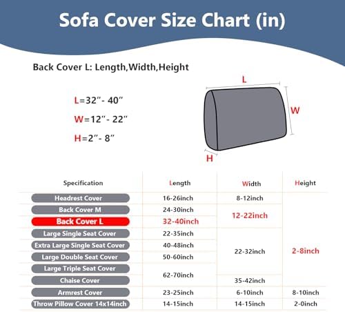 Yoovat Couch Cushion Covers for Sofa Couch Covers Wear-Resistant Universal Sofa - Image 3