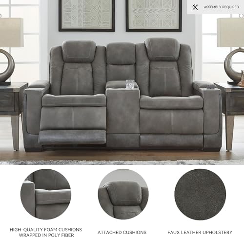 Signature Design by Ashley Power Reclining Loveseat - Image 4